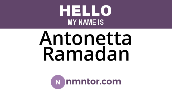 Antonetta Ramadan