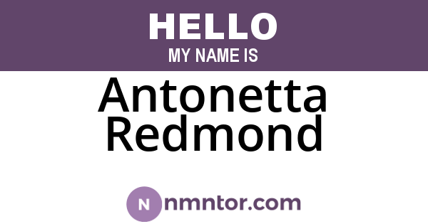 Antonetta Redmond