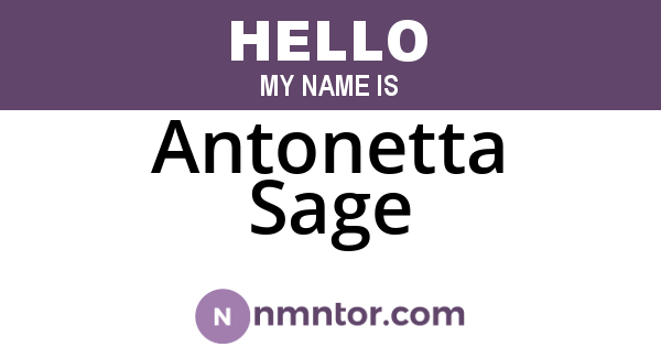Antonetta Sage