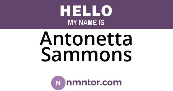 Antonetta Sammons