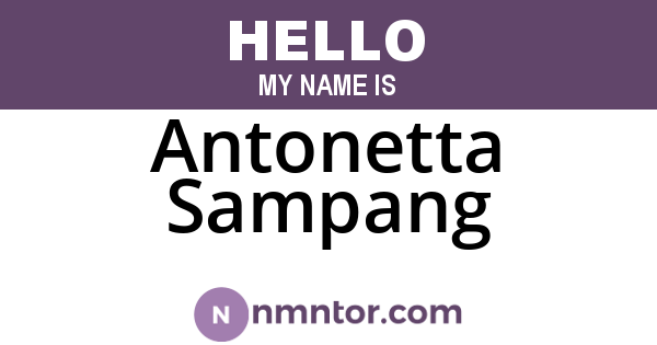 Antonetta Sampang