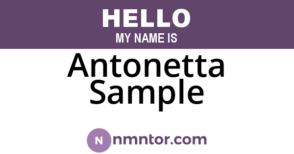 Antonetta Sample