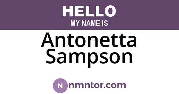Antonetta Sampson