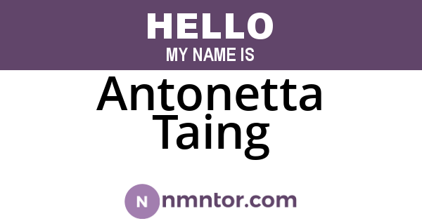 Antonetta Taing