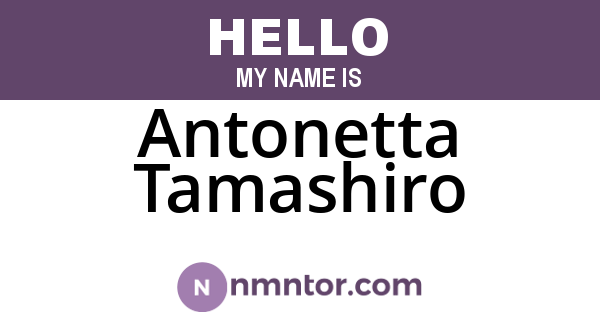 Antonetta Tamashiro
