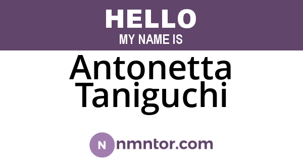 Antonetta Taniguchi