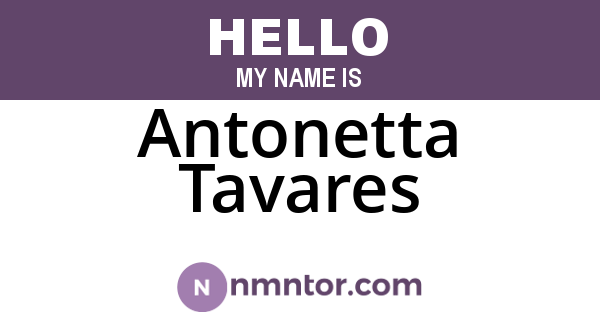 Antonetta Tavares