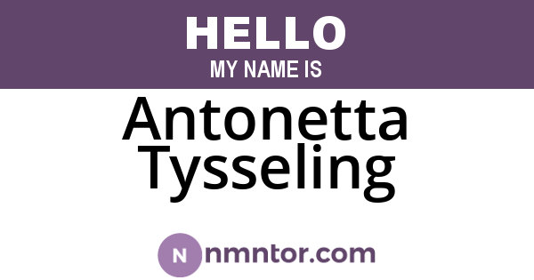 Antonetta Tysseling