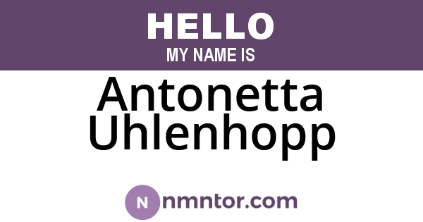 Antonetta Uhlenhopp