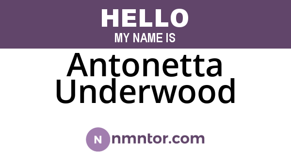 Antonetta Underwood