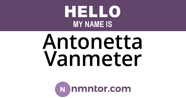 Antonetta Vanmeter