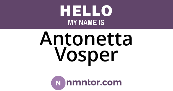 Antonetta Vosper
