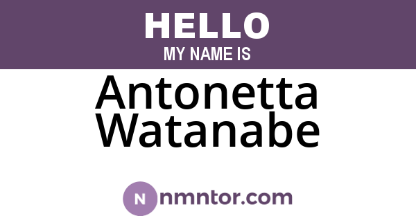 Antonetta Watanabe