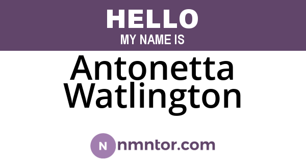 Antonetta Watlington