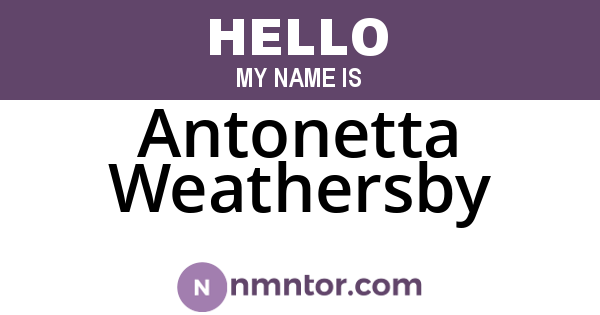 Antonetta Weathersby
