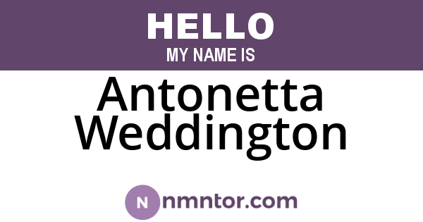 Antonetta Weddington