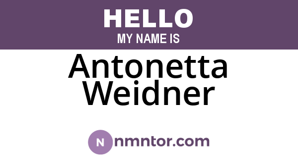 Antonetta Weidner