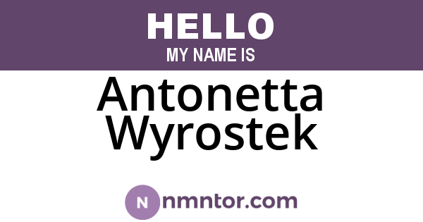 Antonetta Wyrostek