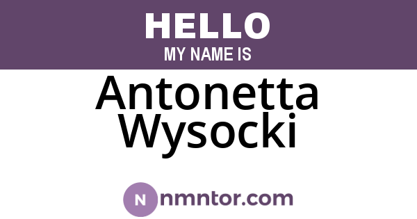 Antonetta Wysocki