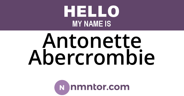 Antonette Abercrombie