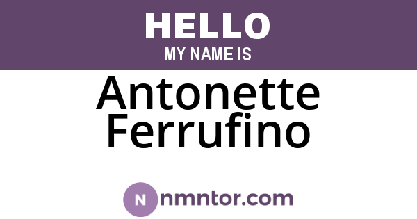 Antonette Ferrufino