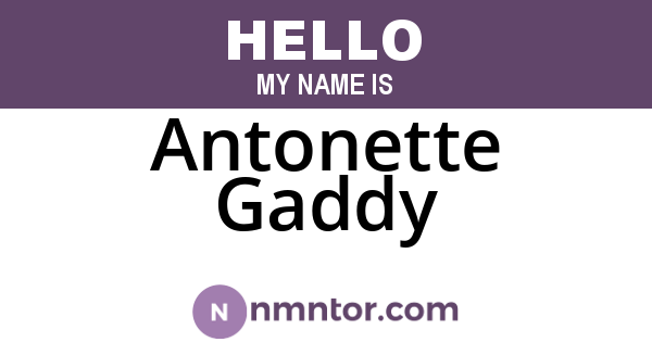Antonette Gaddy