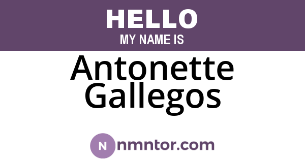 Antonette Gallegos