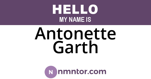 Antonette Garth