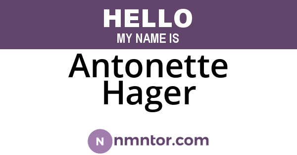 Antonette Hager