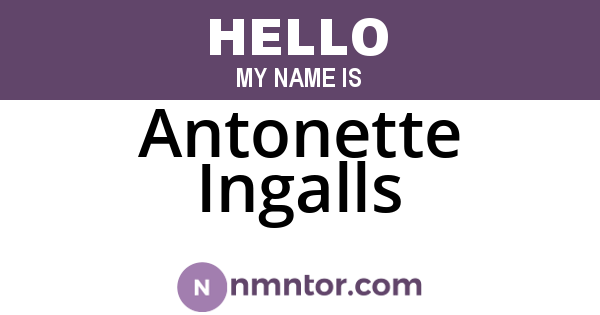 Antonette Ingalls