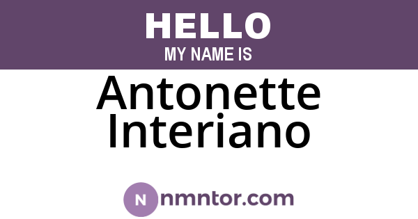 Antonette Interiano