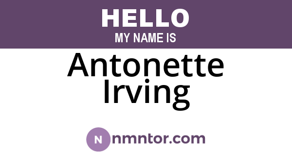 Antonette Irving