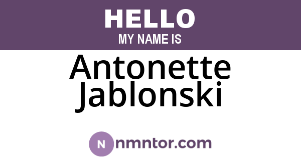 Antonette Jablonski