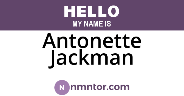Antonette Jackman