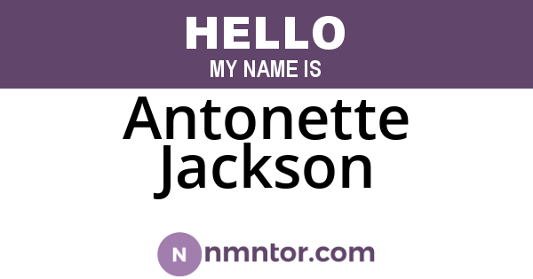 Antonette Jackson