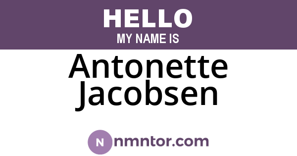 Antonette Jacobsen