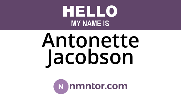 Antonette Jacobson