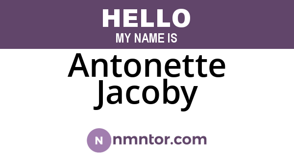 Antonette Jacoby