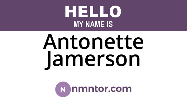 Antonette Jamerson