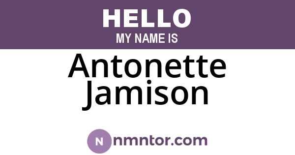 Antonette Jamison