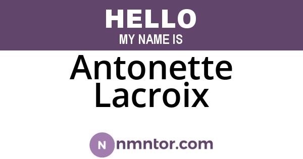 Antonette Lacroix