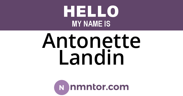 Antonette Landin