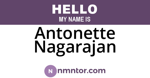 Antonette Nagarajan