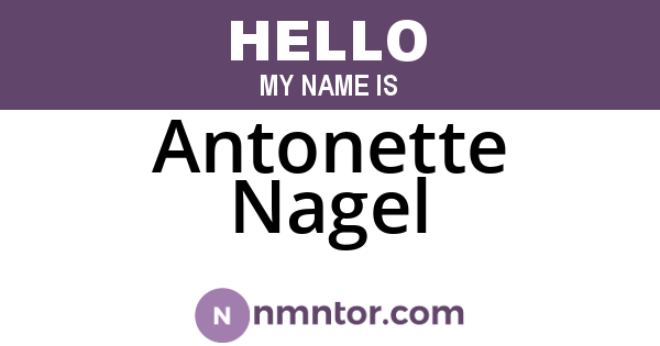 Antonette Nagel