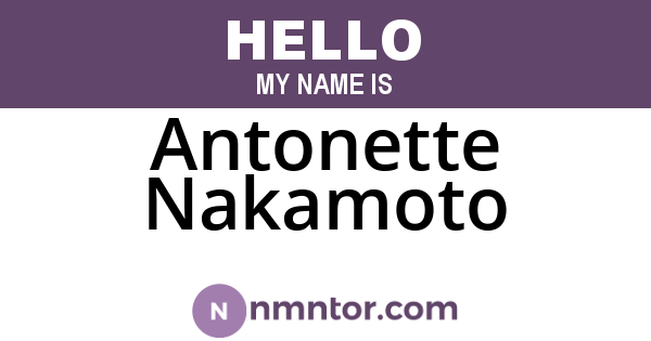 Antonette Nakamoto
