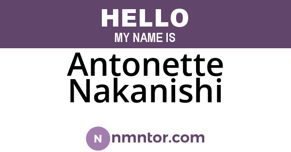 Antonette Nakanishi