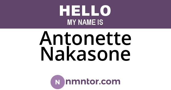 Antonette Nakasone