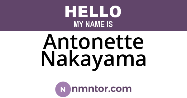 Antonette Nakayama