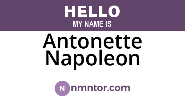 Antonette Napoleon
