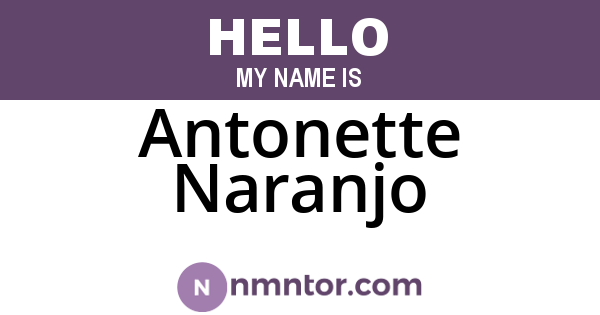 Antonette Naranjo